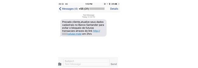 Golpe via SMS usa falso site de banco para enganar e roubar usuários