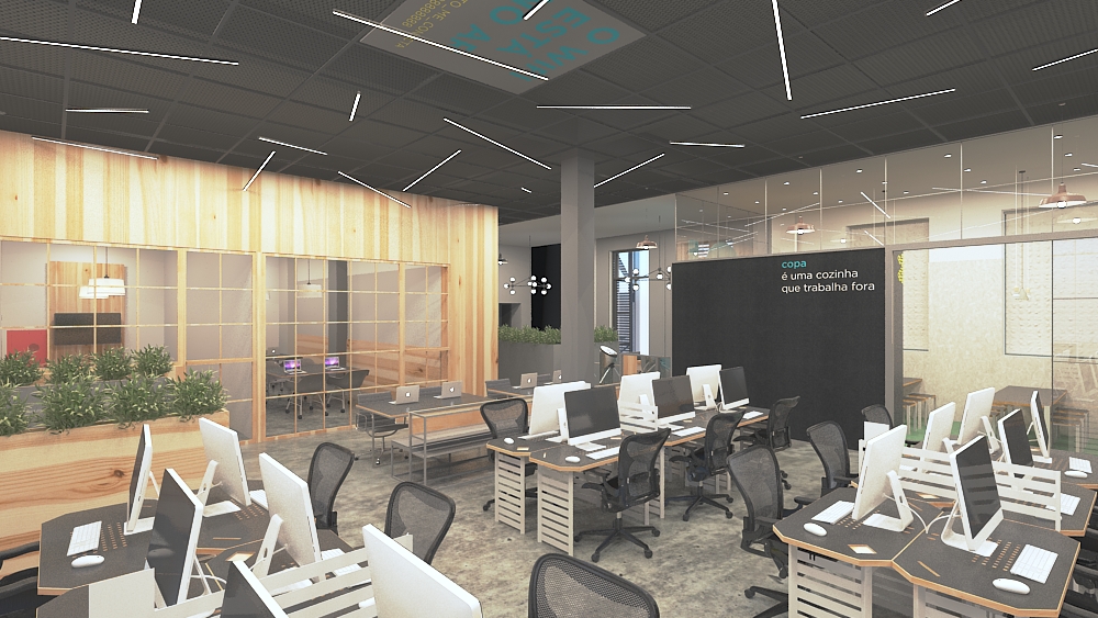 Espaço de coworking do Oito