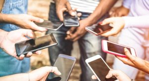 Smartphones em grupo