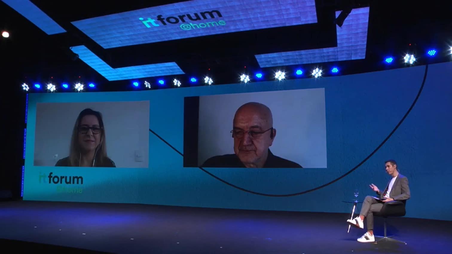 Cristiane Gomes, José Santos e Vitor Cavalcanti na abertura do IT Forum@Home