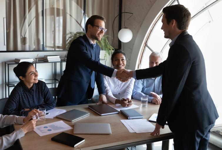 reunião, encontro, mãos, cumprimento