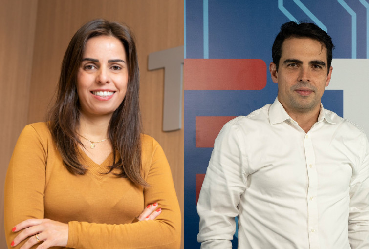Fabia Lima, nova diretora de Customer Insights & Experience da TIM, e Daniel Serman, novo diretor de Data Governance da TIM
