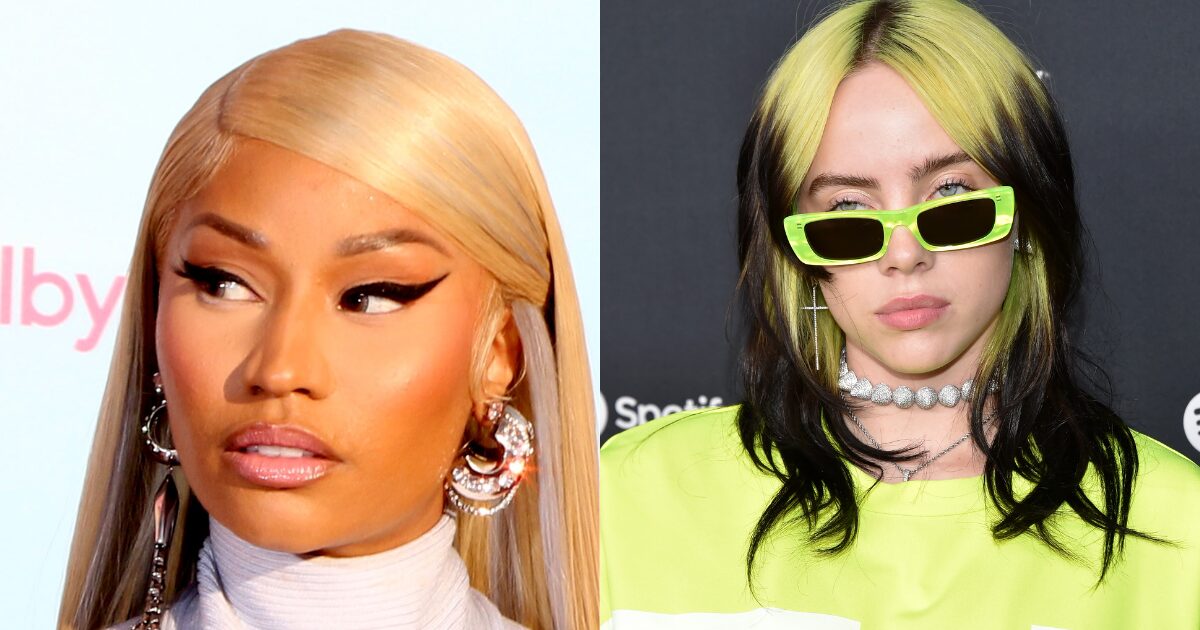 As artistas Nicki Minaj e Billie Eilish