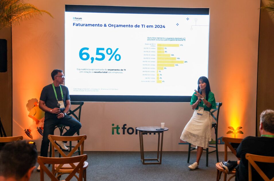 Cláudio Antônio Fontes, CIO da Solar BR Coca-Cola; e Anaterra Oliveira, CIO da Dasa