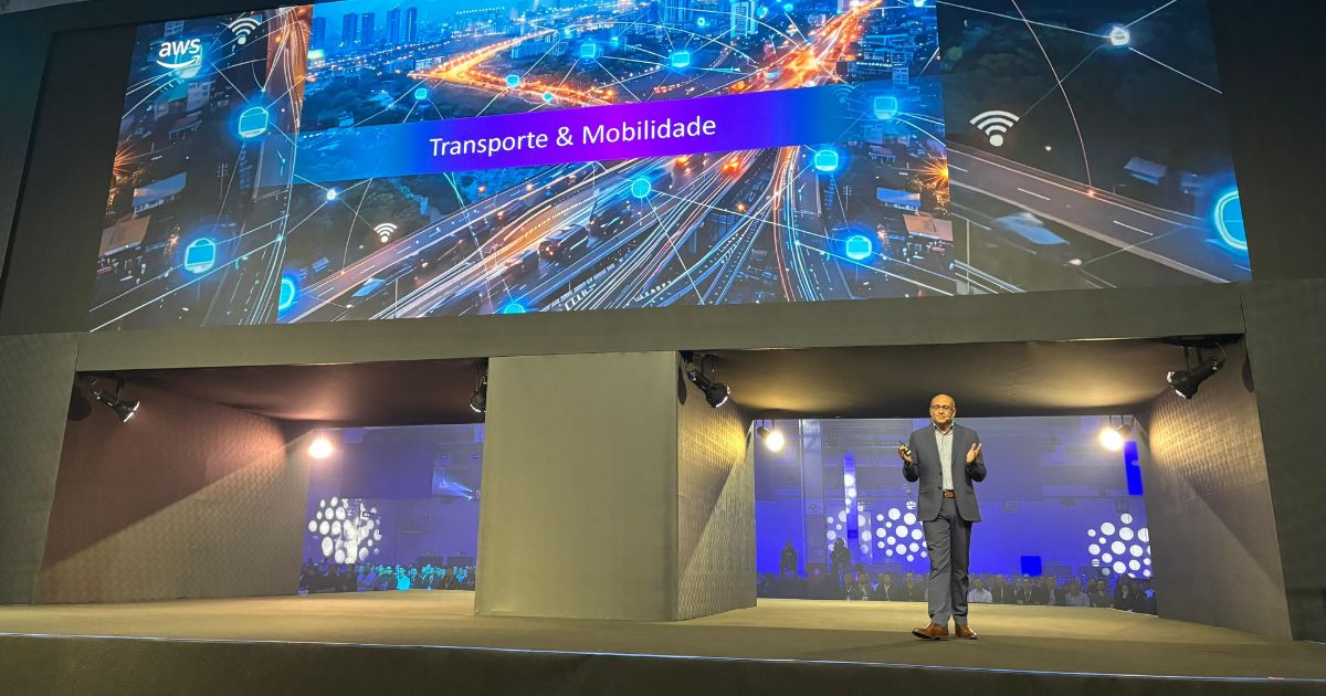 Cleber Morais, da AWS, fala sobre IA genertaiFoto: Déborah Oliveira