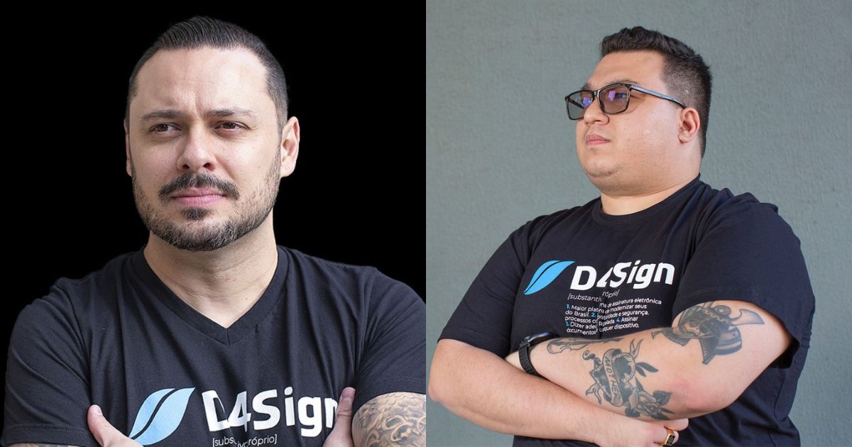 Rafael Figueiredo, fundador e CEO da D4Sign; e Bruno Kawakami, CTO da D4SIgn. Fotos: LinkedIn