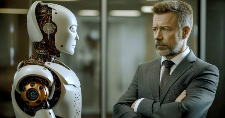 Tarefas que exigem criatividade, empatia, crítica e julgamento moral são difíceis de automatizar (emprego, inteligência artificial, executivo, trabalhador, robôs humanoides)