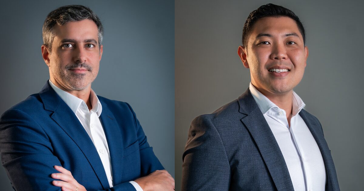 Rodrigo Takahashi, vice-presidente Agente Operador, e Pedro Pedrosa, diretor de Soluções de TI da Caixa